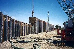 Waterloo Barrier® Sheet Piles Laid Out at a Job Site